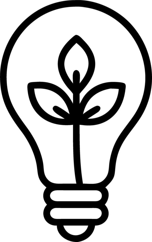 Plant sprouting from light bulb Set 2 vector