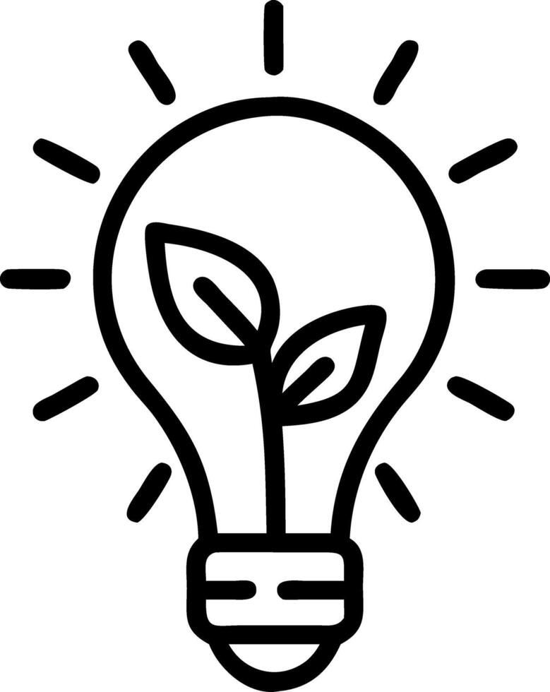 Plant sprouting from light bulb Set A vector