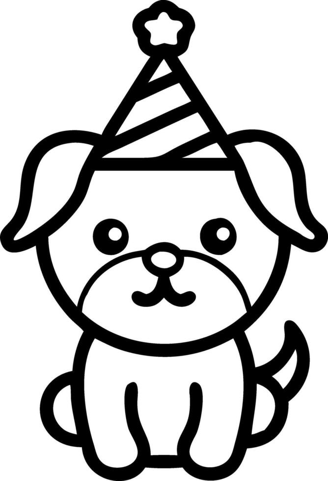 Pet wearing 2026 hat vector