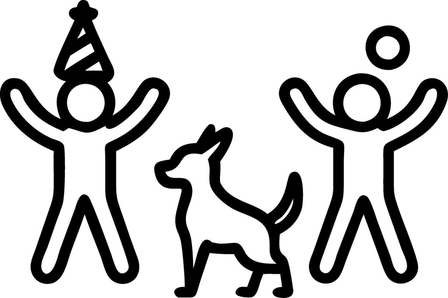 Pet friendly New Year celebration Set 3 vector