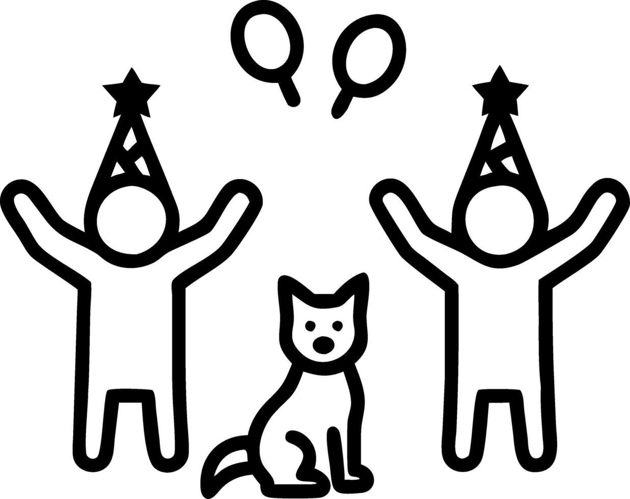 Pet friendly New Year celebration Set 5 vector