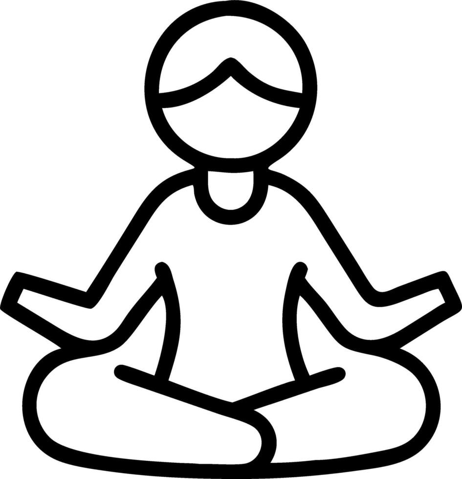 Person practicing mindfulness with plain background copy space on left Set A vector