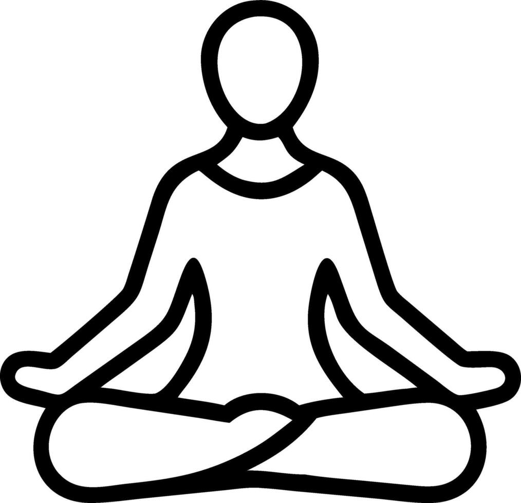 Person meditating with soft abstract background copy space on left Set A vector