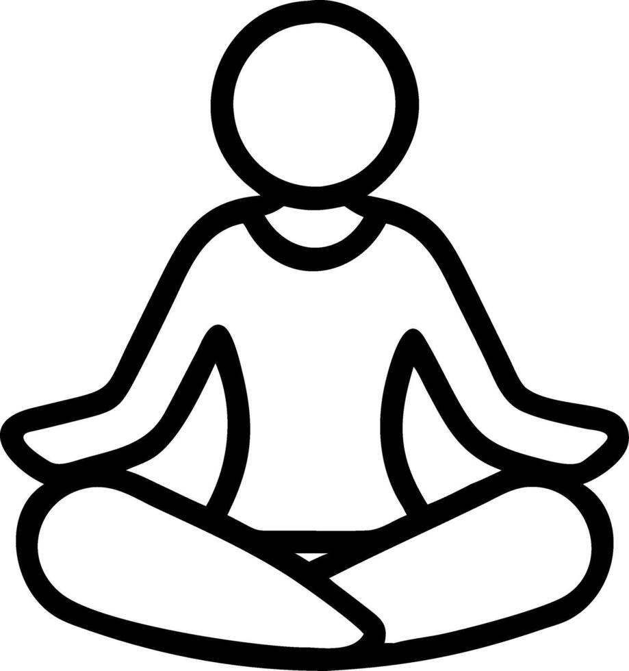 Person meditating icon Set A vector