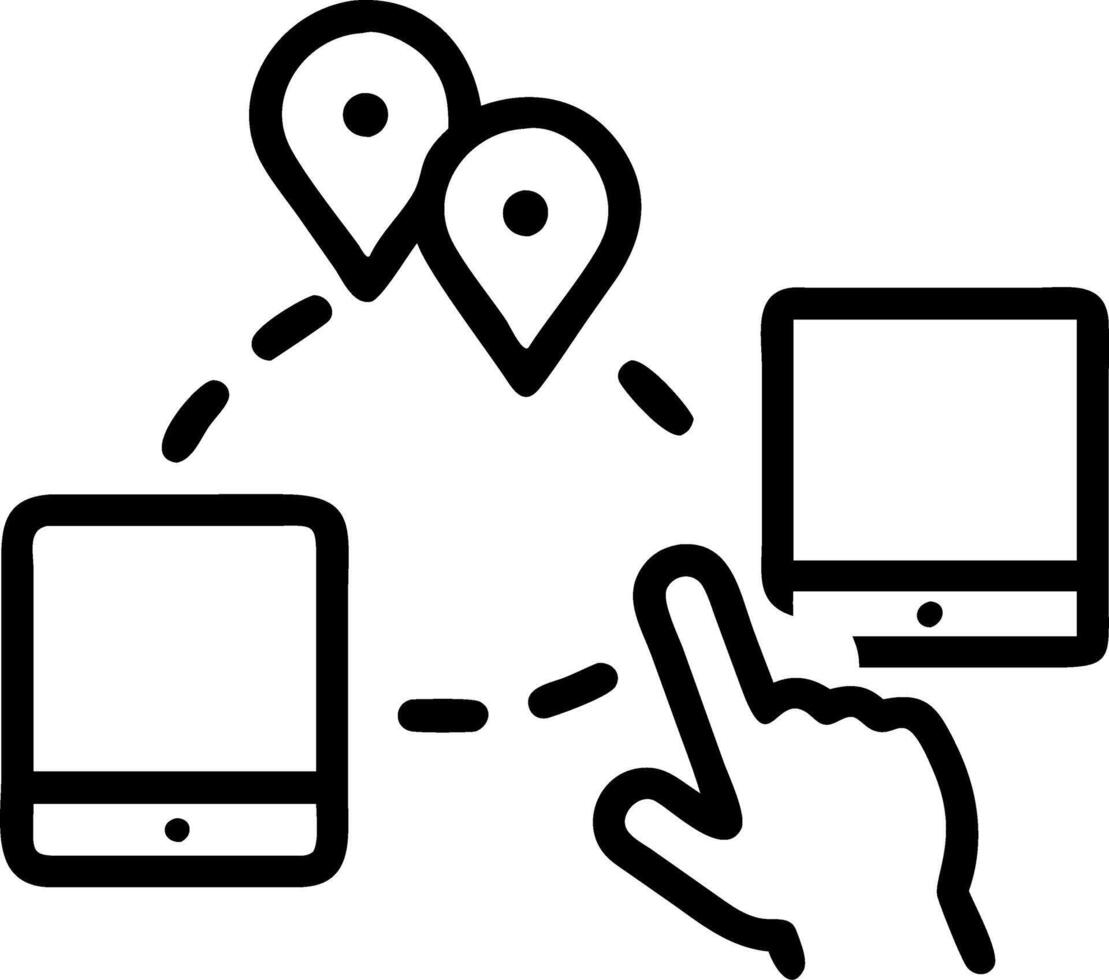 perfect store and customer flow and traffic patterns Set 3 vector