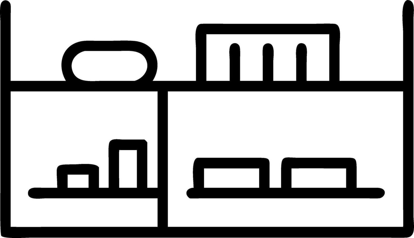 perfect store and branding and stock levels vector