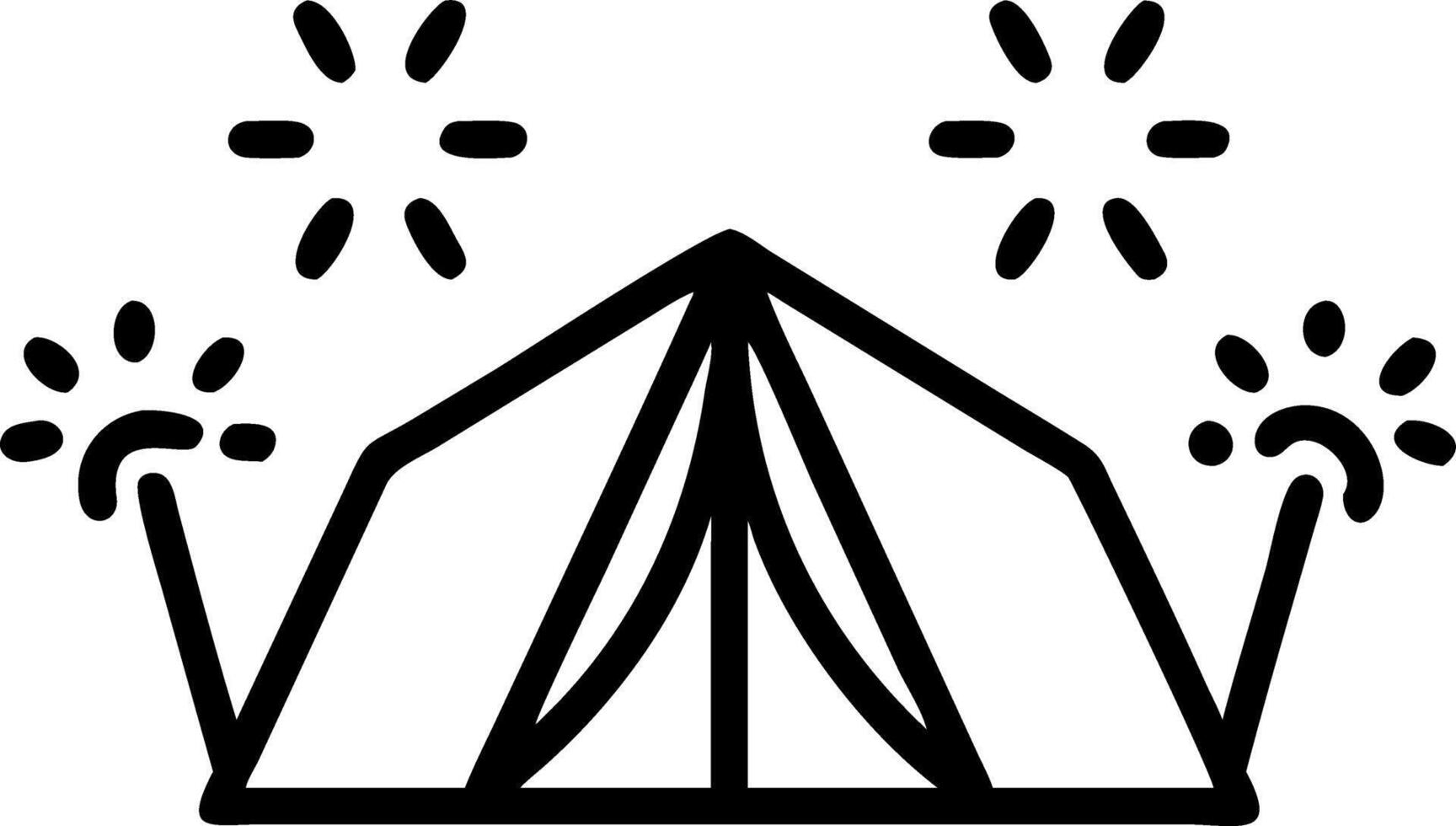Outdoor camping for New Year Set 6 vector