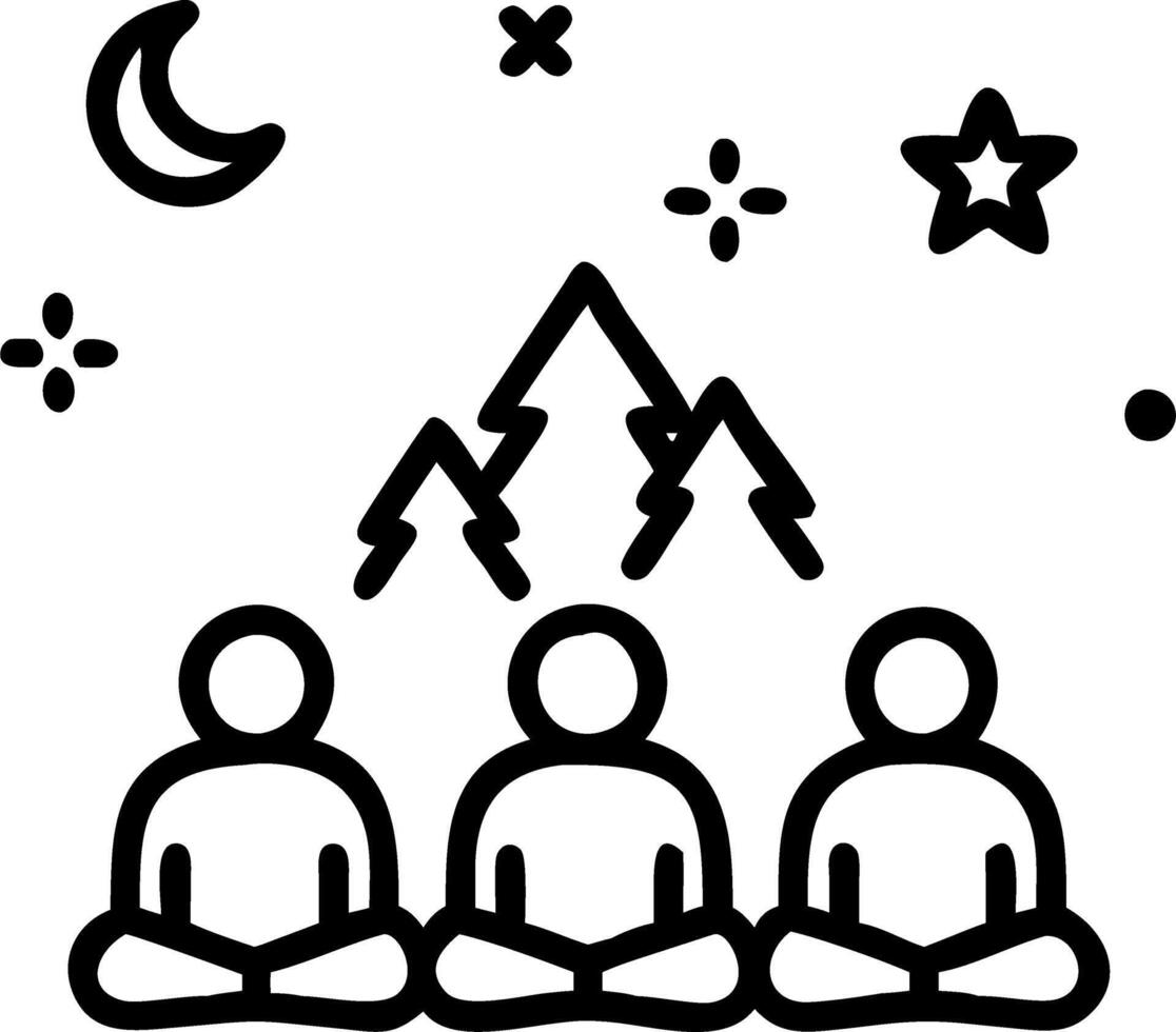 Outdoor camping for New Year Set 2 vector