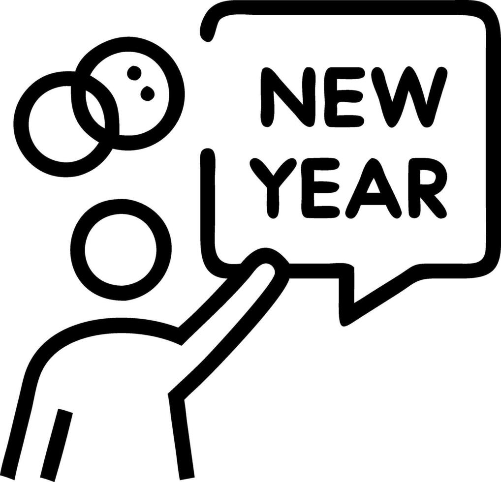 New Year vision board vector