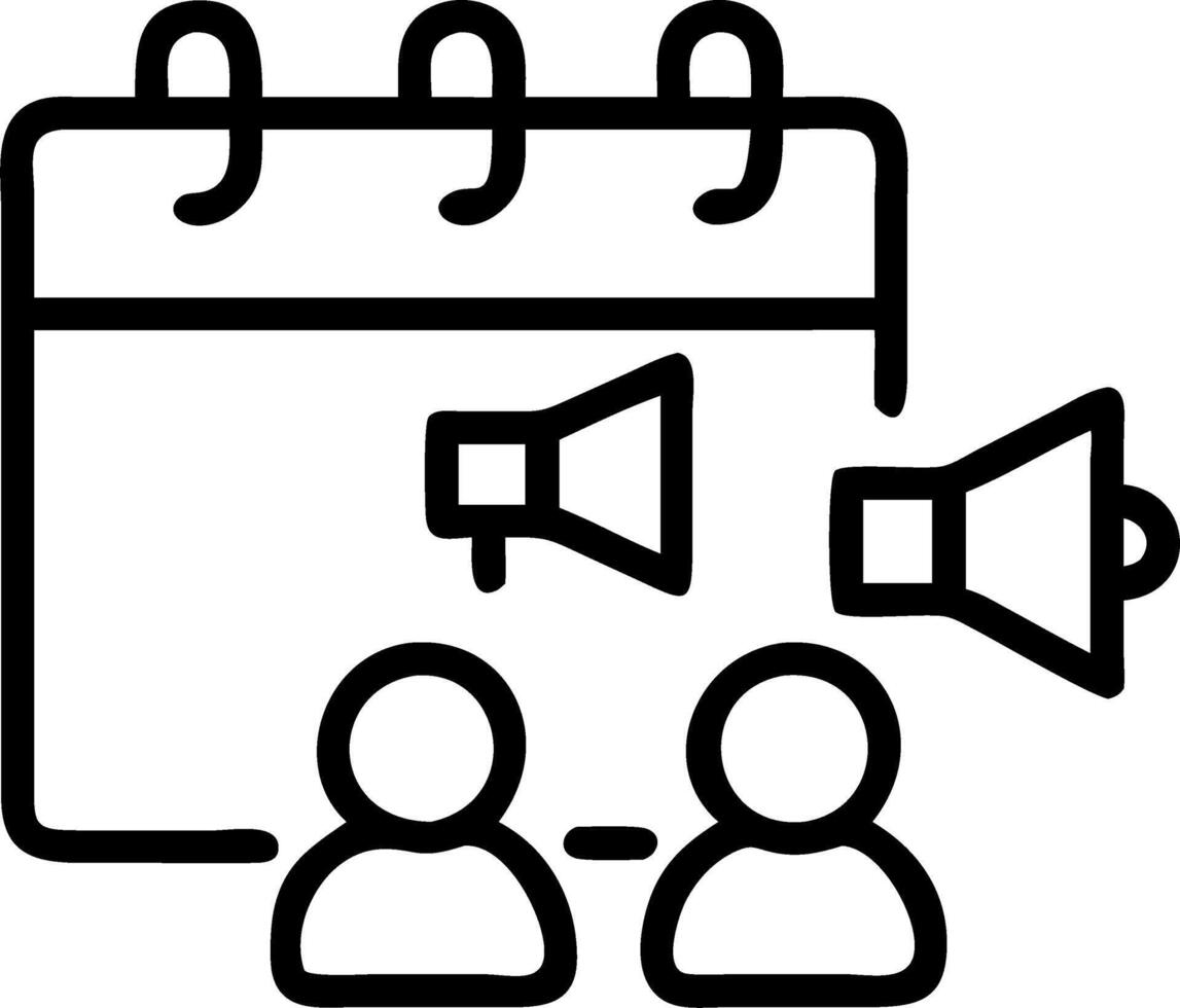 Marketing team collaborating on content calendars soft abstract background copy space on left. Set A vector