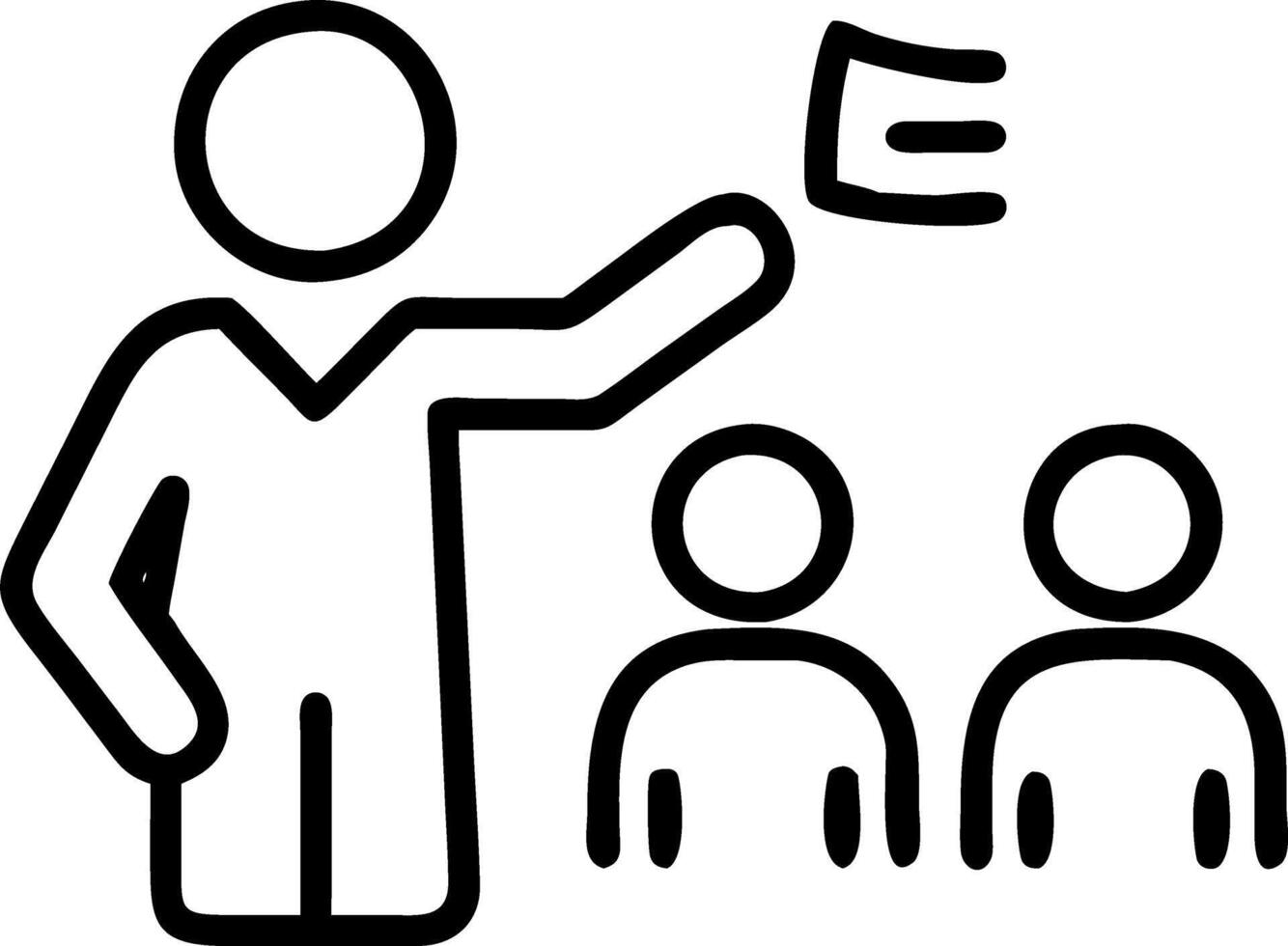 Manager promoting paperless office with copy space Set A vector