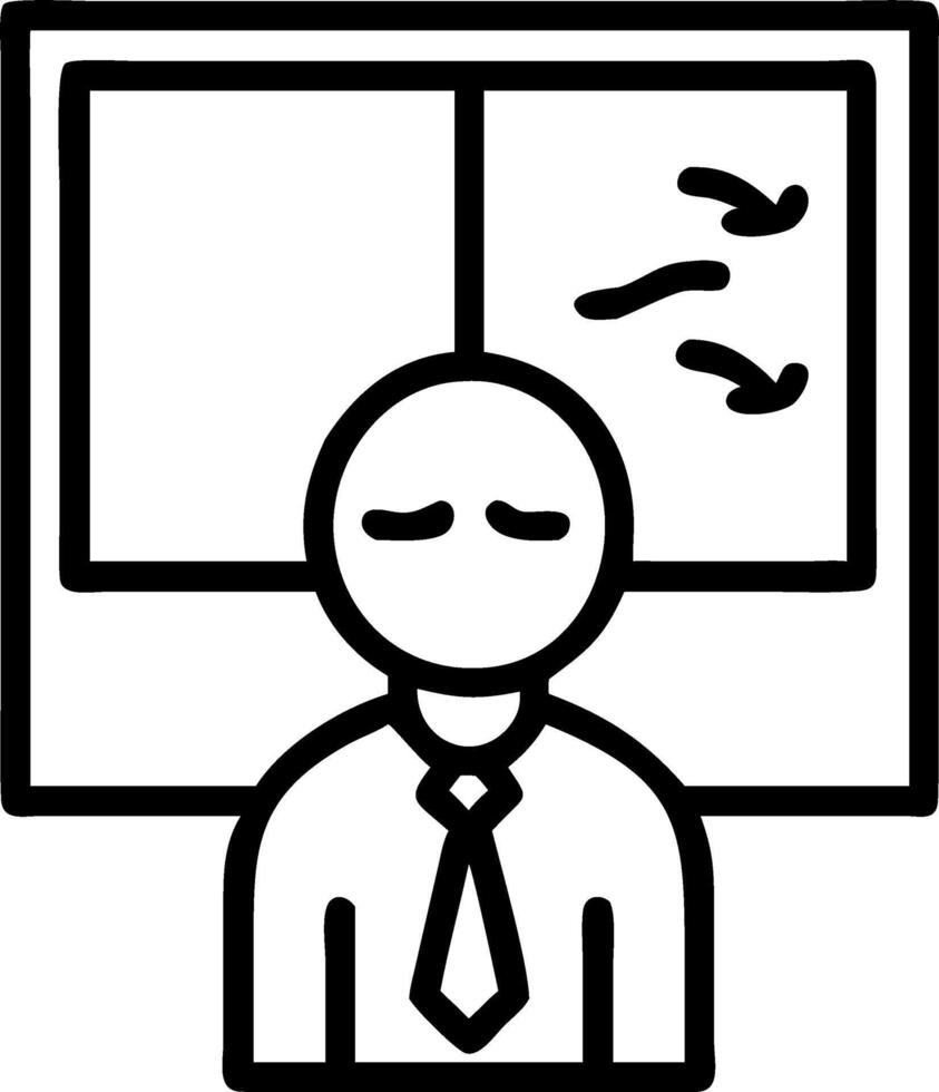 Manager practicing deep breathing exercises Set A2 vector