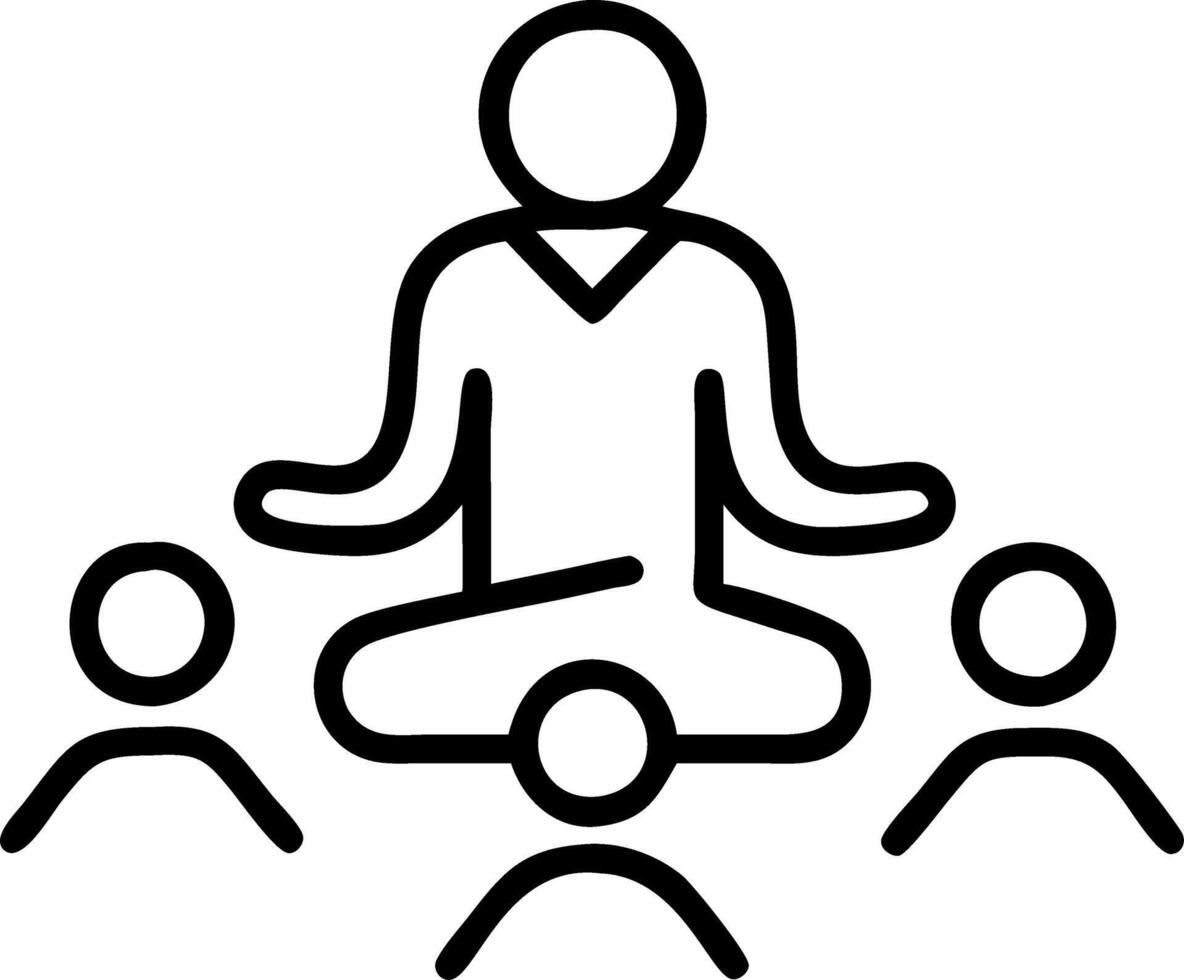 Manager leading a mindful meeting Set A6 vector