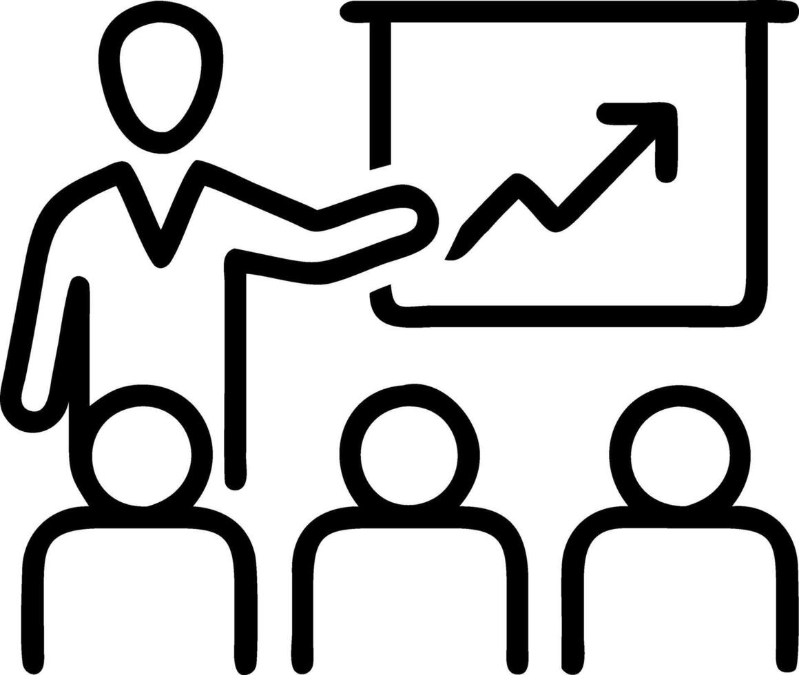 Manager conducting training session on business growth vector
