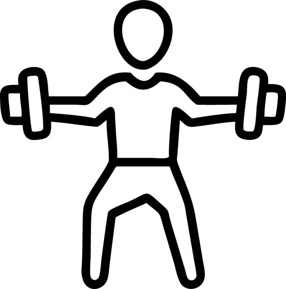 Man doing a home workout with weights copy space on left Set A vector