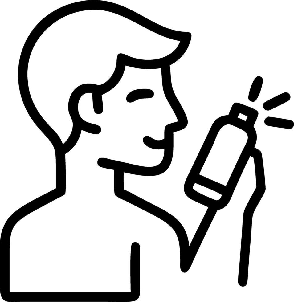 Man applying aftershave on plain background copy space below Set A vector