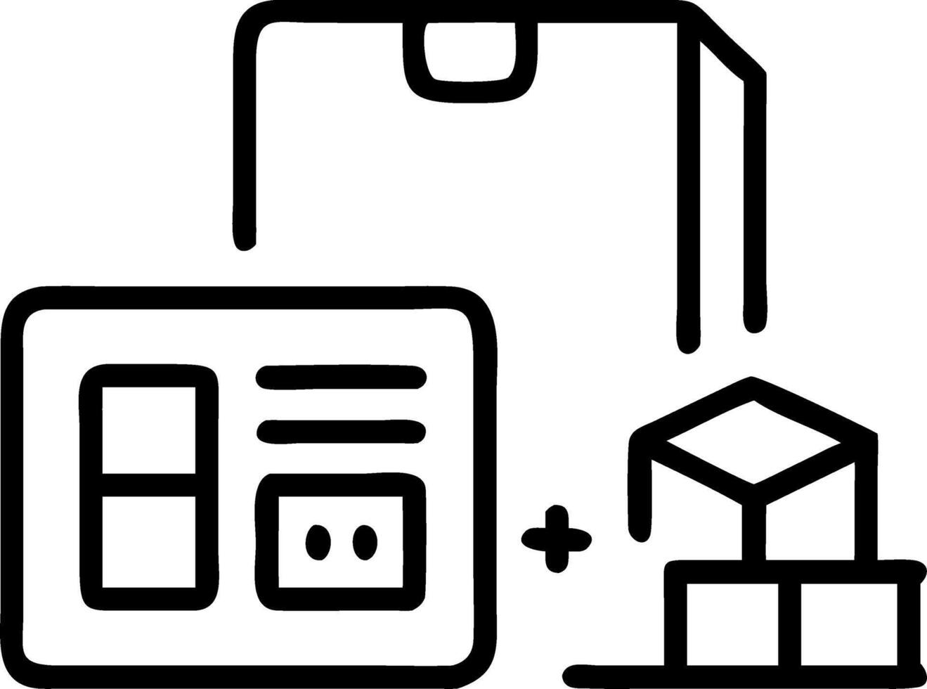 Macro view of logistics cost calculator and digital invoices Set A2 vector