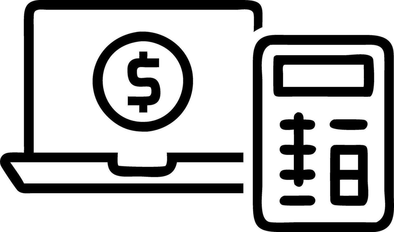 Macro shot of logistics cost calculator and financial laptop Set A vector