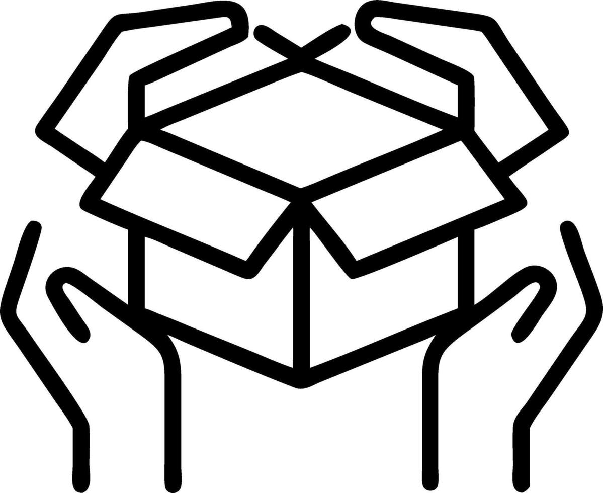 Macro shot of hands folding recycled cardboard box for reuse symbolizing eco conscious packaging Set A vector