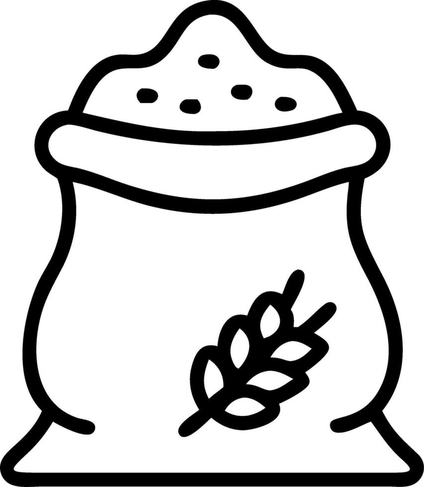 Macro shot of grains in burlap sack Set 2 vector