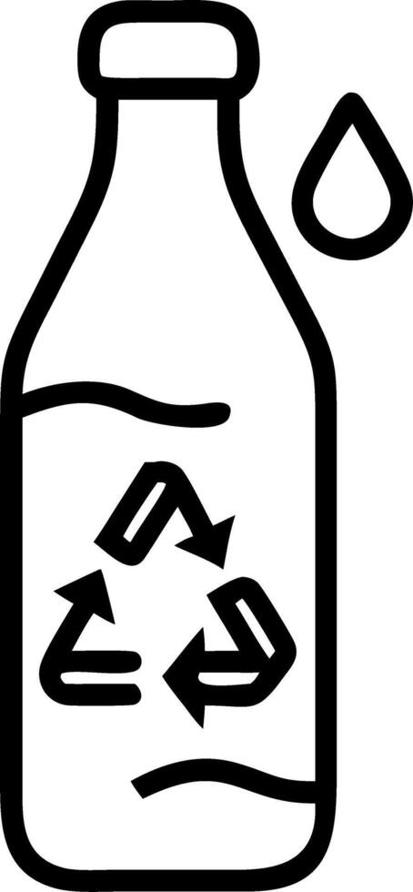 Macro shot of glass recycling symbol on a bottle with water droplets Set A vector