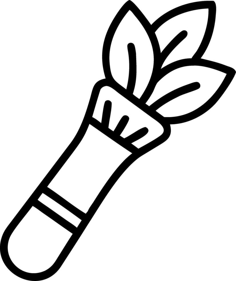 Macro shot of eco friendly makeup brush with bamboo handle and plant leaf Set A vector