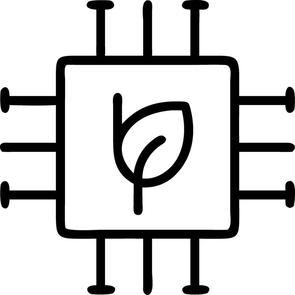 Macro shot of electronic circuit board with green energy symbol Set 2 vector