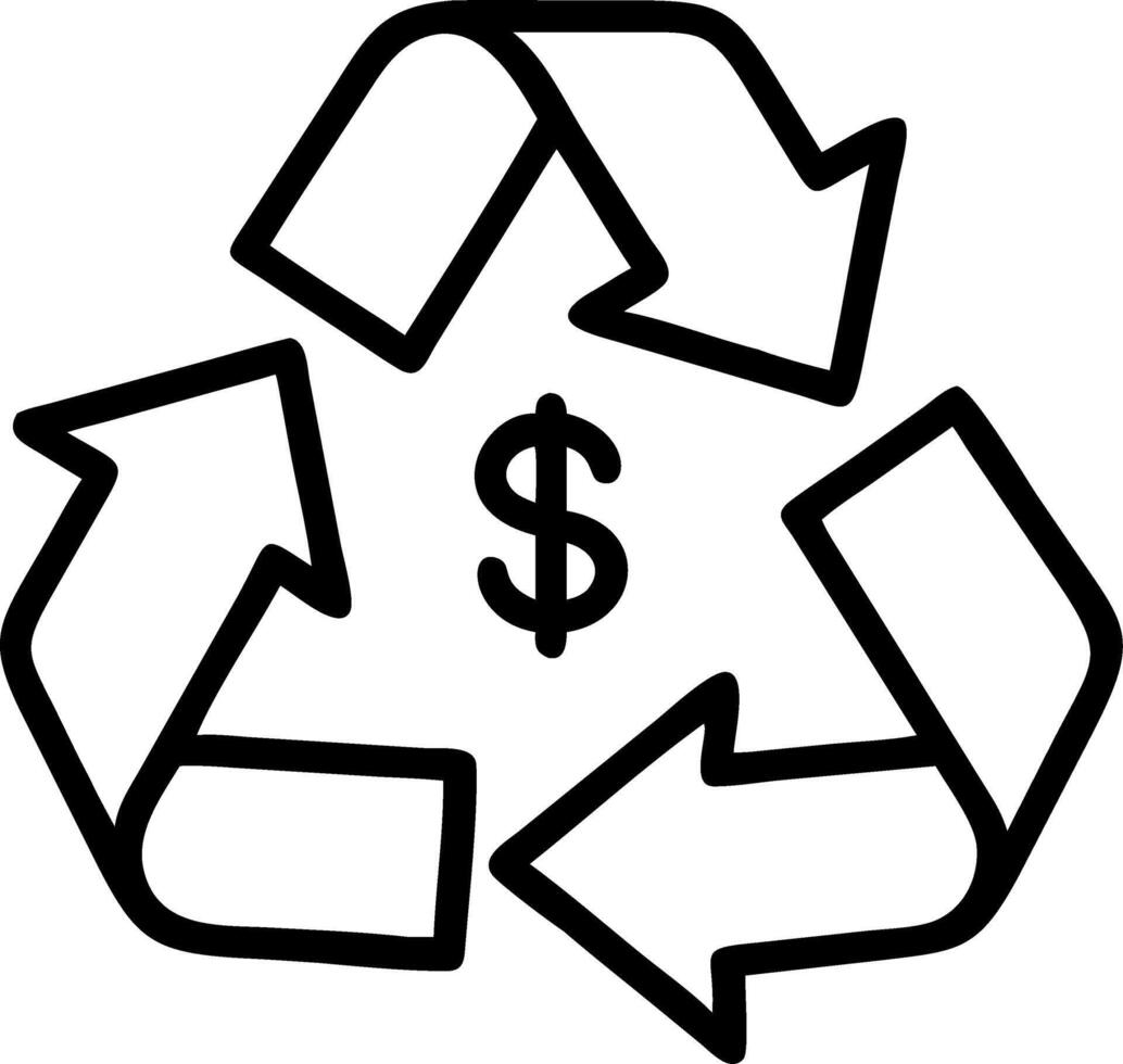 Macro shot of eco friendly financial symbols on recycled paper Set A vector