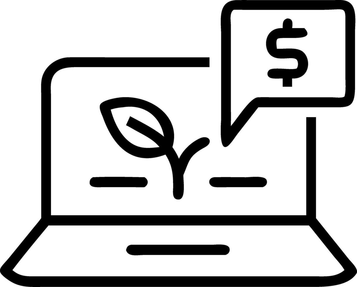 Macro shot of eco friendly financial planner desk with green laptop and sustainable documents Set A vector