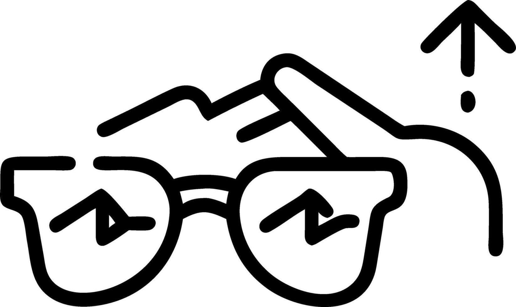 Macro shot of a professional adjusting glasses symbolizing clarity and growth vector