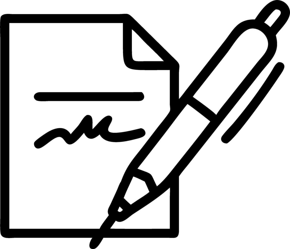 Macro shot of a pen signing a contract with a green energy company Set 2 vector