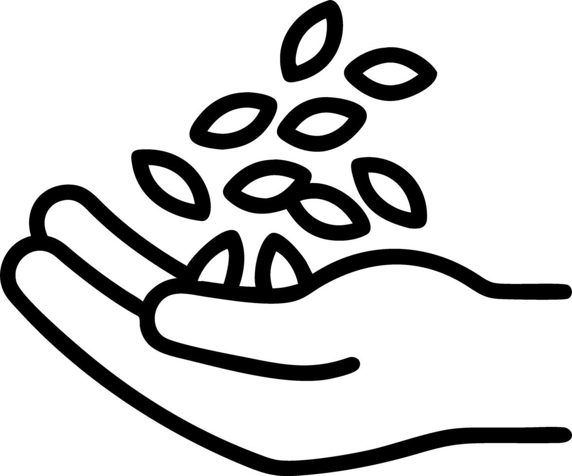 Macro of rice grains in a farmers palm Set A vector