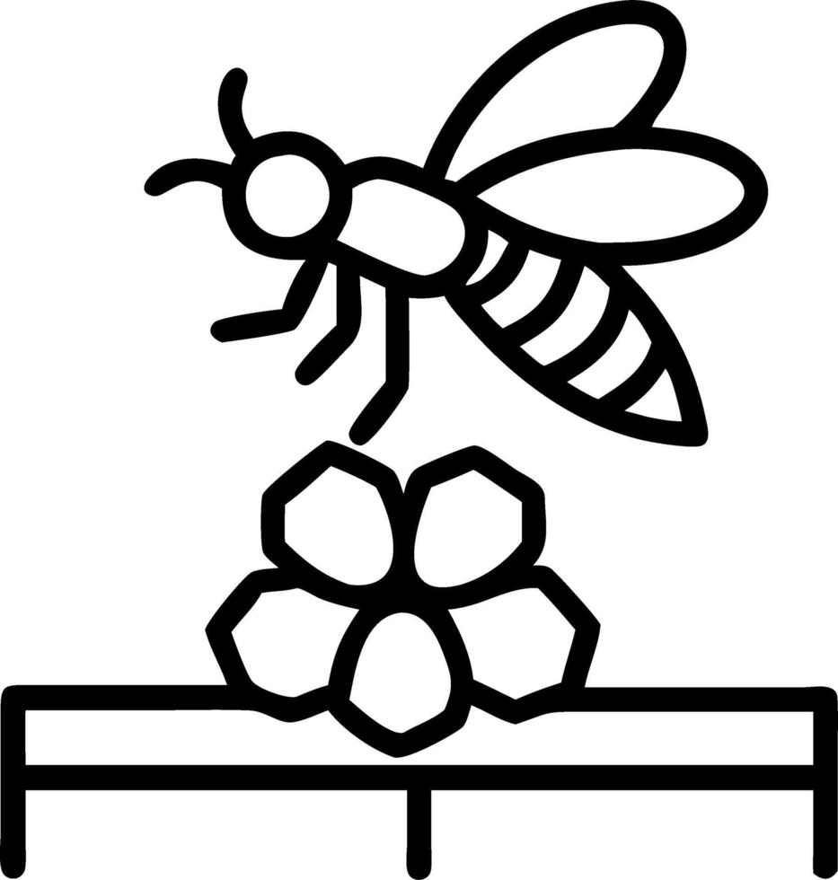 Macro of honeybee pollinating rooftop flowers Set A vector