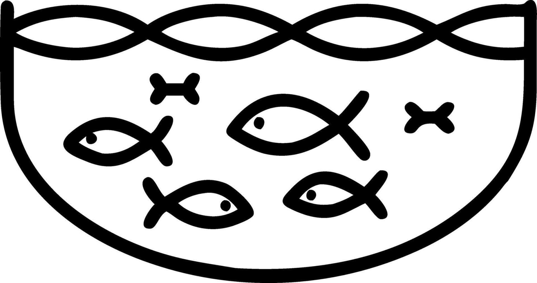 Macro of fish in aquaculture tank Set A vector