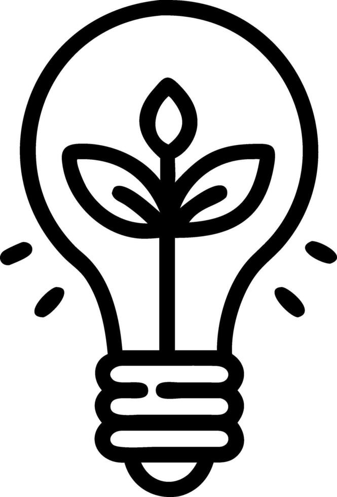 Levitation of light bulb with plant sprout vector