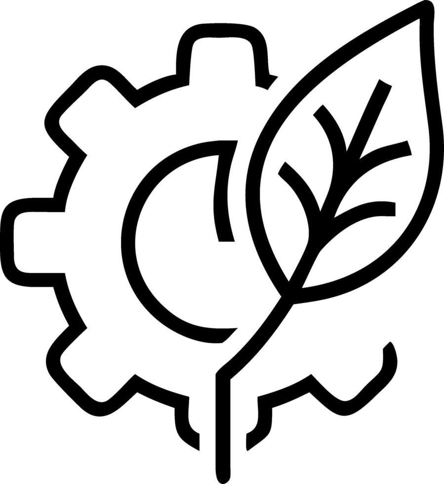 Leaf integrated with a cogwheel icon Set 3 vector