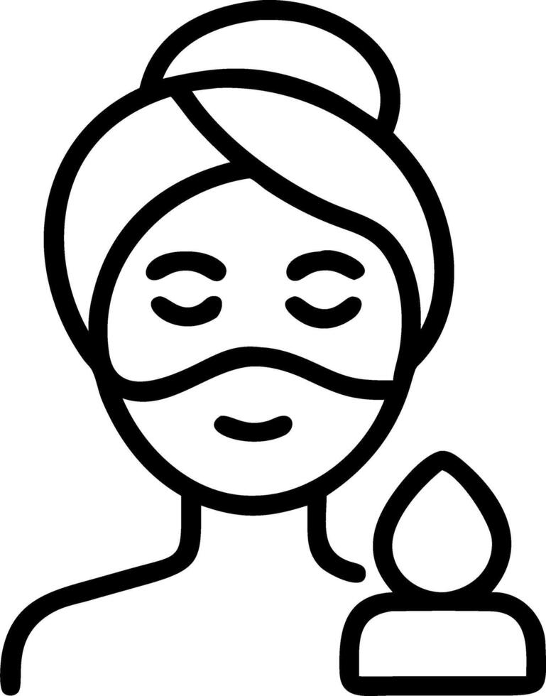 Individual using a face mask in a bathroom copy space on right Set A vector