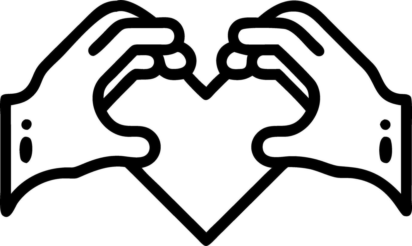 Hands forming a heart shape with a digital network inside over a soft background Set A vector