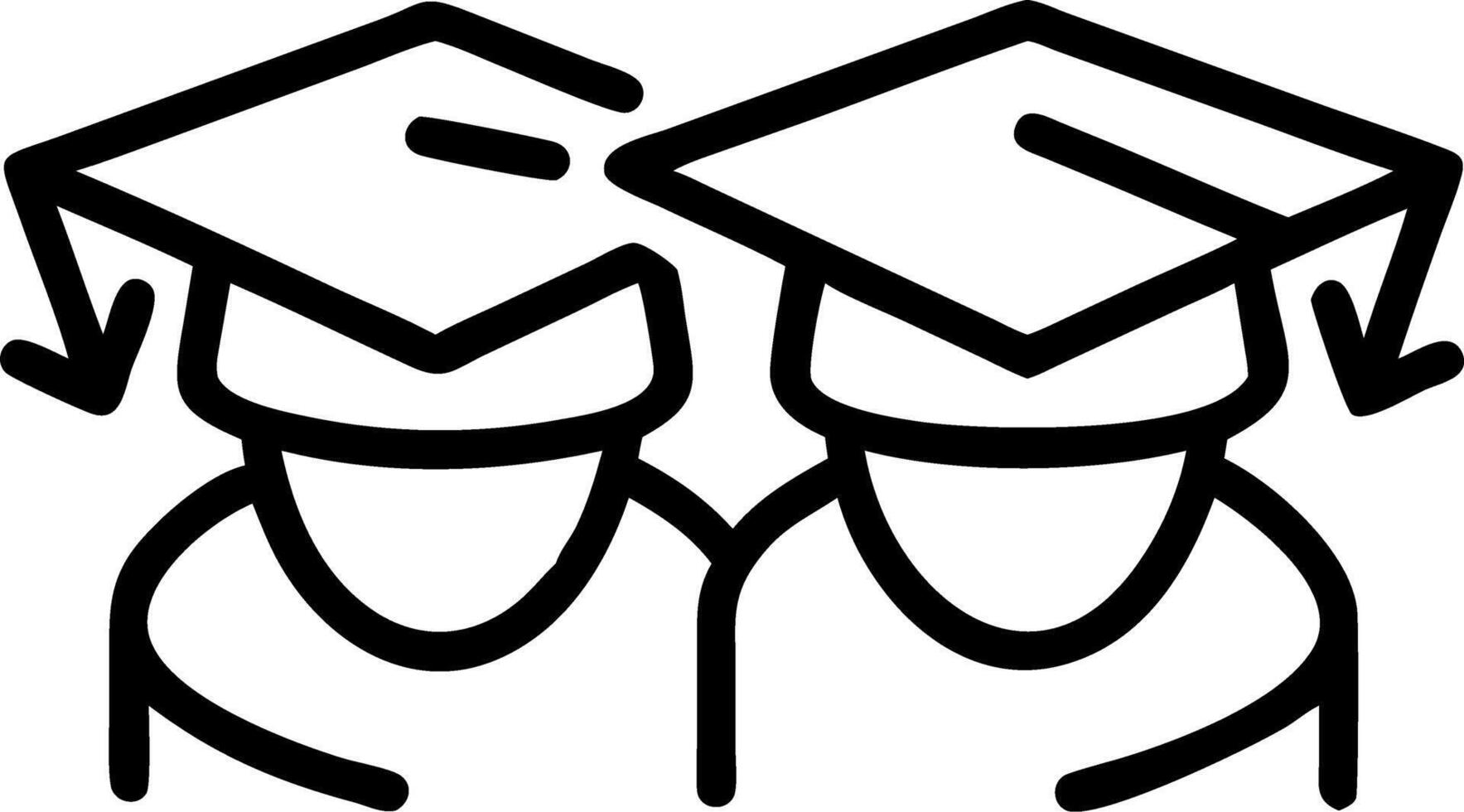 Group of graduates laughing in glossy outdoor setting copy space on right Set A vector