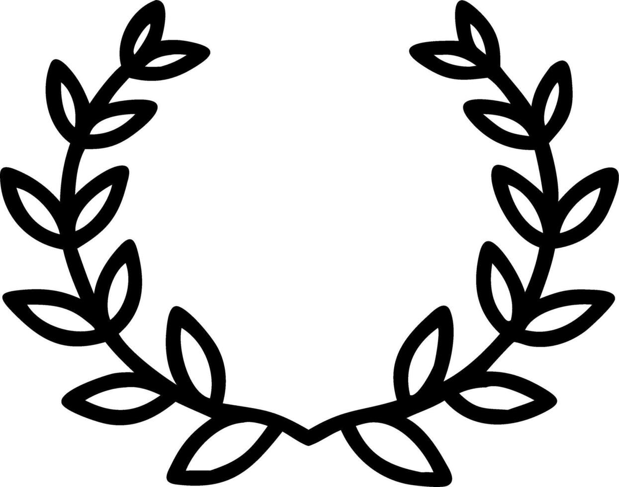 Graduation Laurel Wreath Icon Set A vector