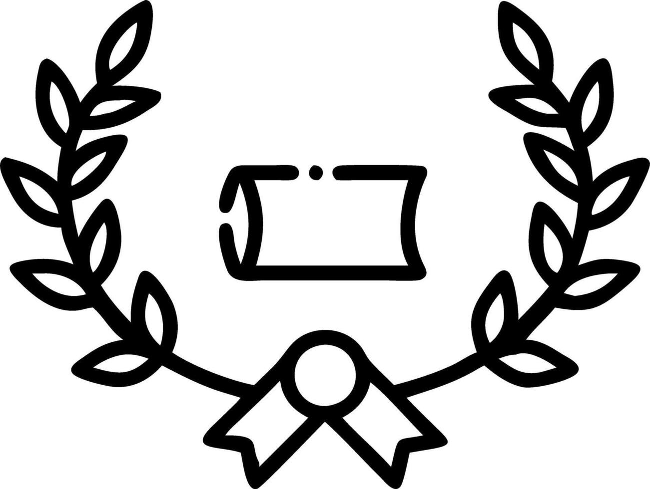 Graduation Laurel Wreath and Scroll Set A vector