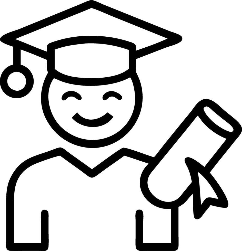 Graduate smiling with diploma and family outdoors copy space on right vector