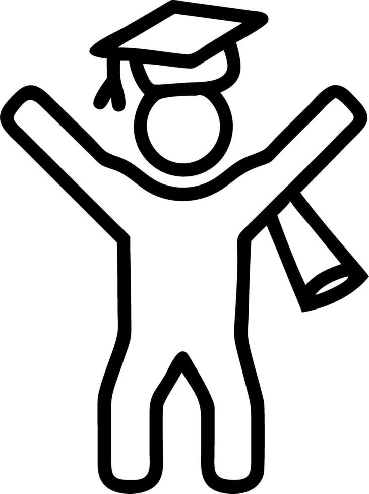 Graduate celebrating success with friends outdoors copy space on right Set A vector
