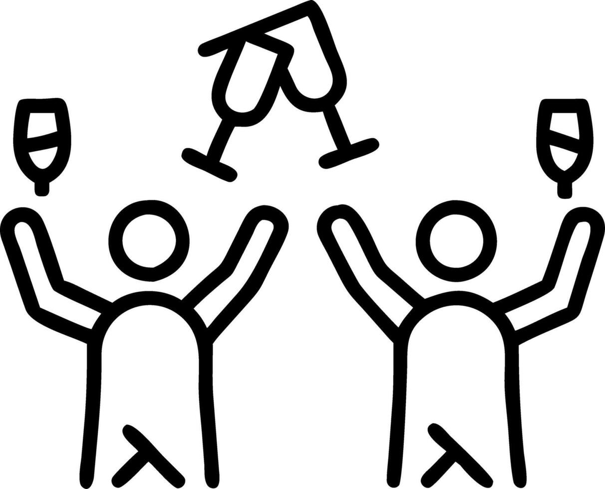 Graduate and friends celebrating with champagne outdoors copy space on right Set A vector