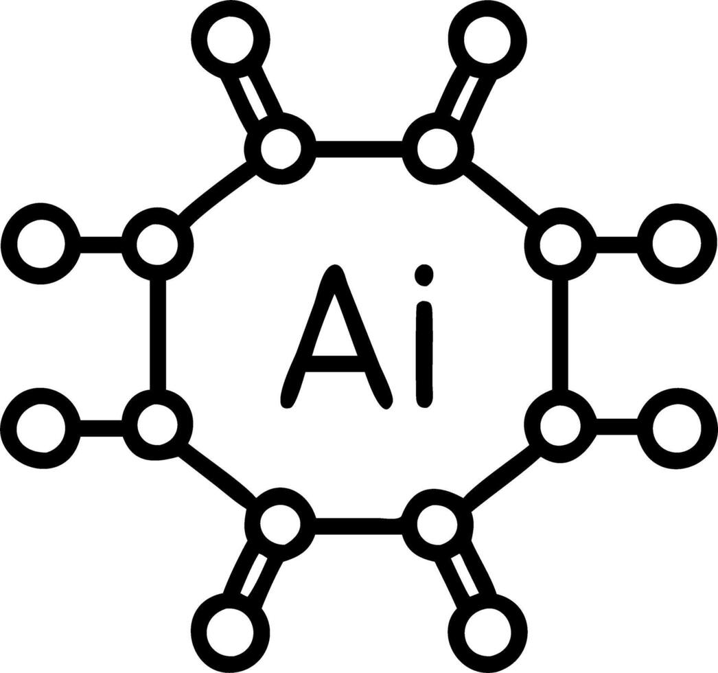 Glossy white background with geometric AI shapes forming a network pattern Set A vector