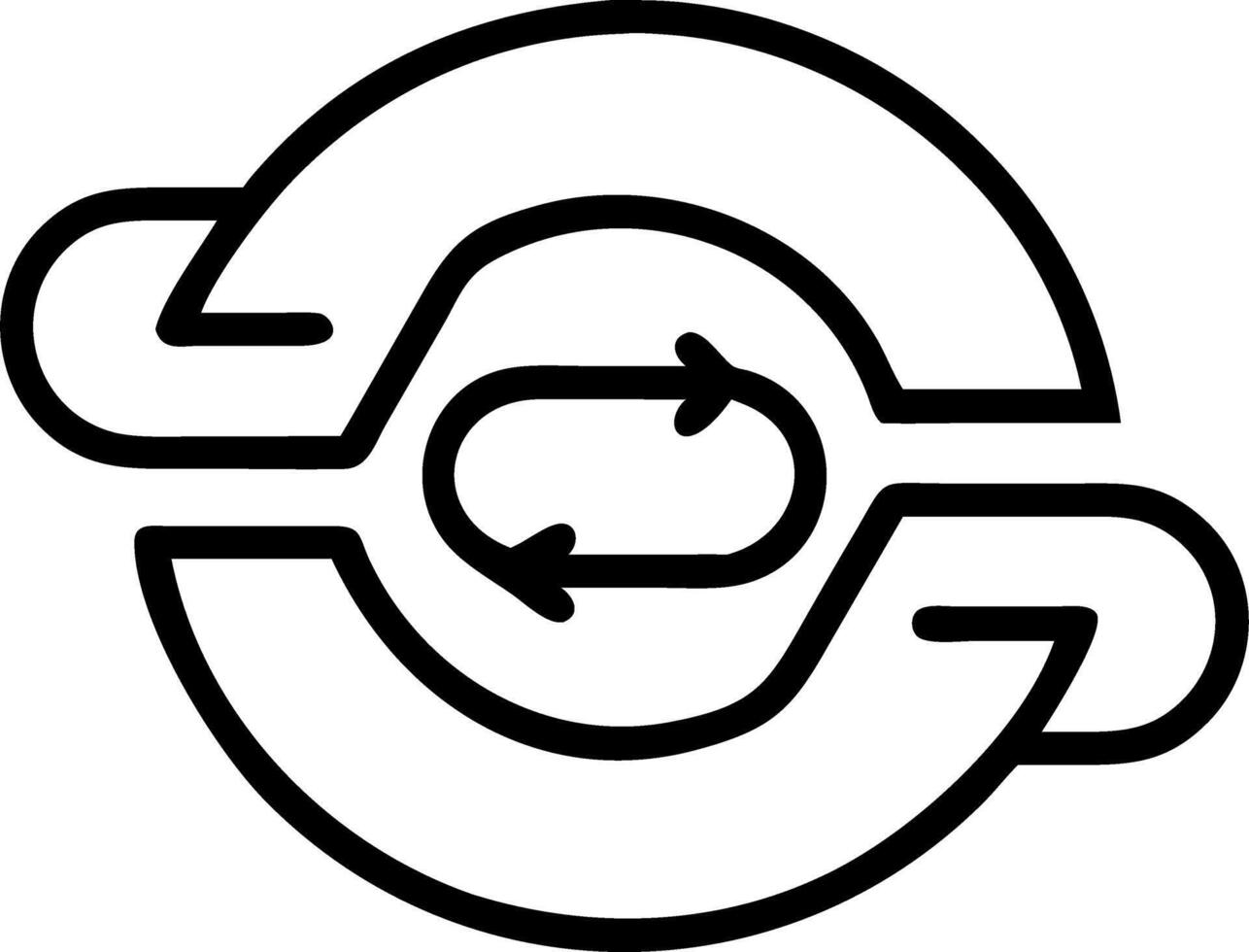Glossy surface with closed loop symbol in metallic finish Set A vector