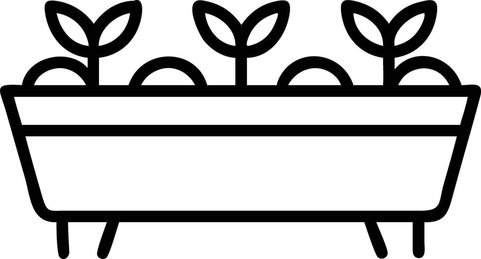 Glossy raised garden bed with herbs on balcony Set A vector