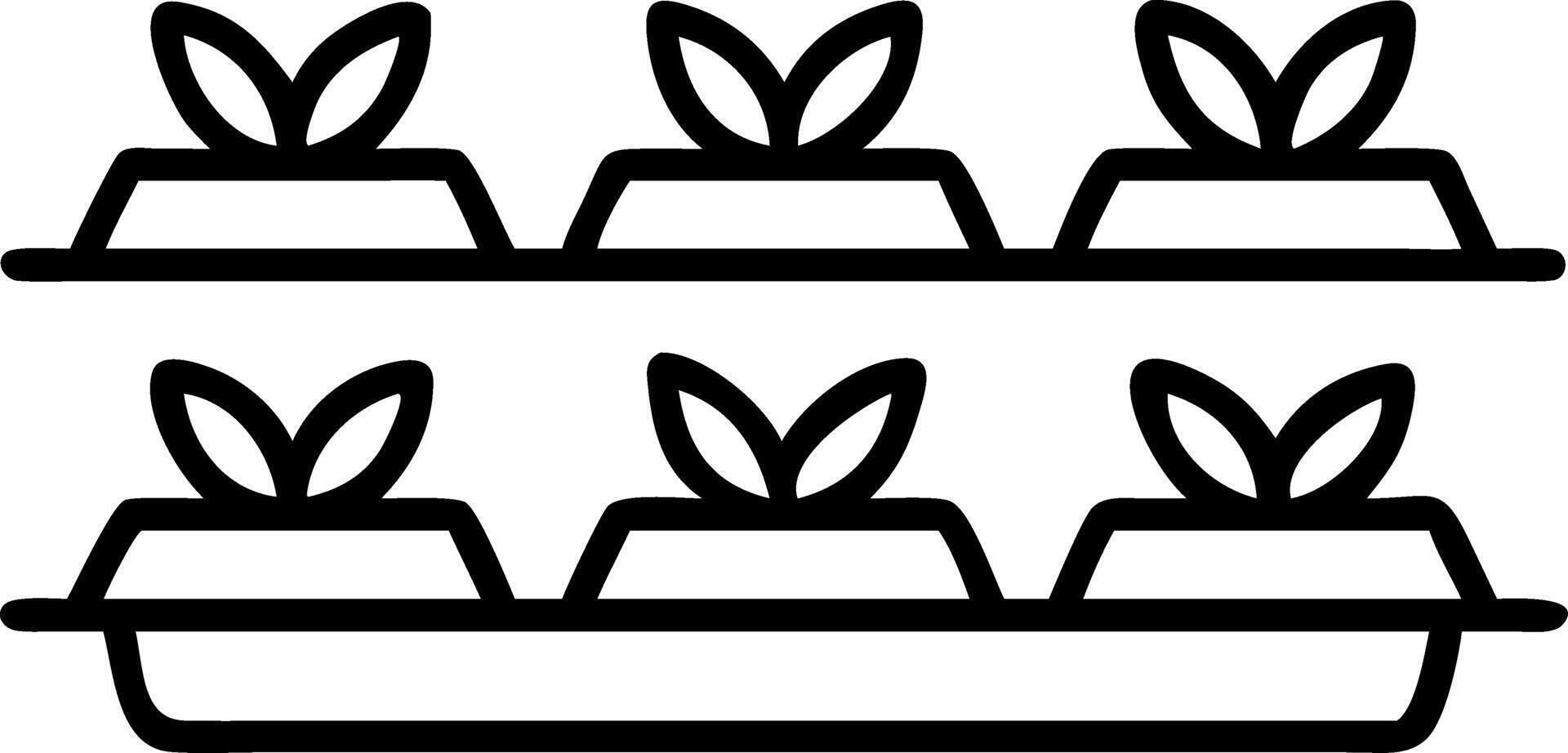 Glossy hydroponic trays filled with leafy greens Set A vector