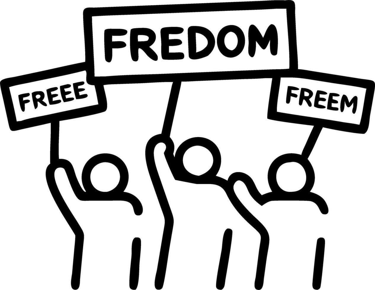 freedom and liberty and revolution Set 2 vector