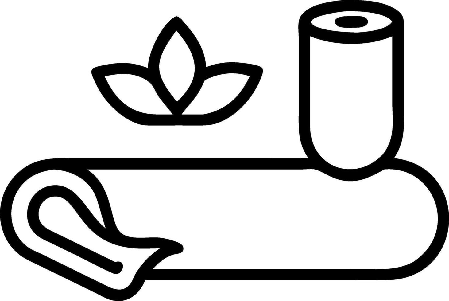 Floating yoga mat and meditation cushion Set A vector